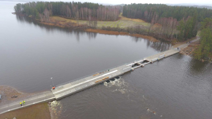 Bild på översvämningsskyddet i Arvika
